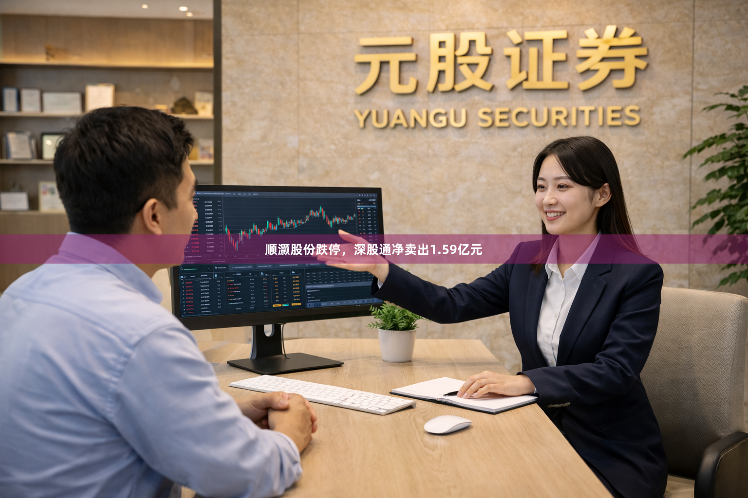 顺灏股份跌停，深股通净卖出1.59亿元
