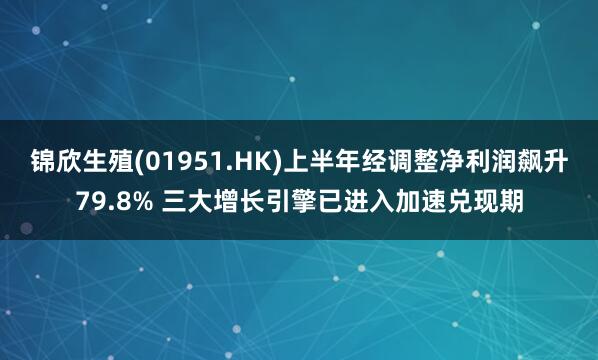 锦欣生殖(01951.HK)上半年经调整净利润飙升79.8% 三大增长引擎已进入加速兑现期