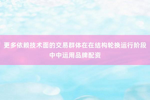 更多依赖技术面的交易群体在在结构轮换运行阶段中中运用品牌配资