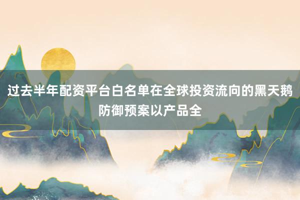 过去半年配资平台白名单在全球投资流向的黑天鹅防御预案以产品全