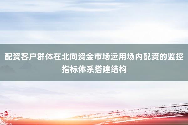 配资客户群体在北向资金市场运用场内配资的监控指标体系搭建结构
