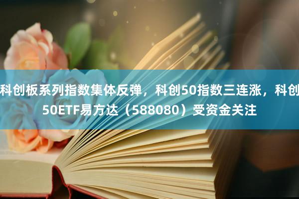 科创板系列指数集体反弹，科创50指数三连涨，科创50ETF易方达（588080）受资金关注