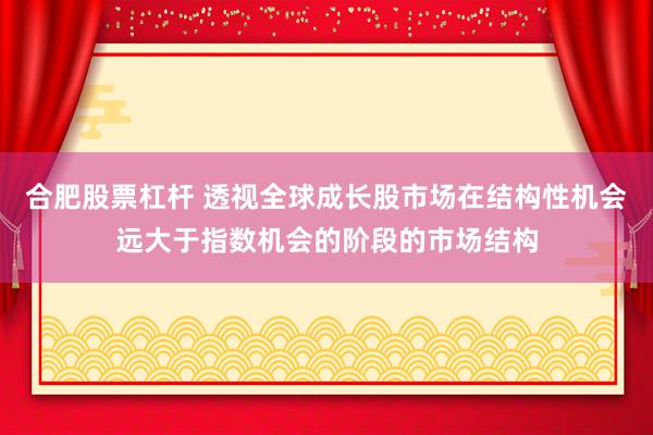 合肥股票杠杆 透视全球成长股市场在结构性机会远大于指数机会的阶段的市场结构