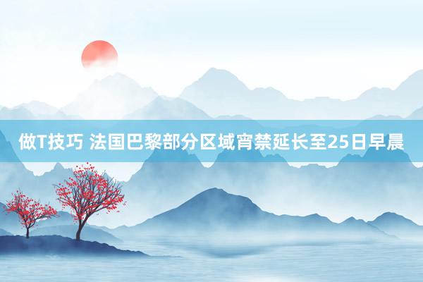 做T技巧 法国巴黎部分区域宵禁延长至25日早晨